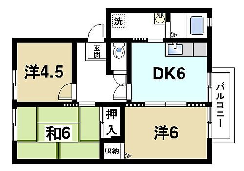 奈良県奈良市藤ノ木台2丁目 学園前駅 3DK アパート 賃貸物件詳細