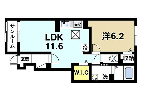 メゾンクレール 1階 1LDK 賃貸物件詳細