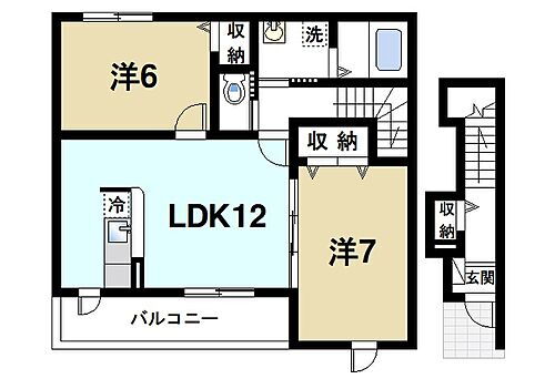 奈良県奈良市中町 学園前駅 2LDK アパート 賃貸物件詳細