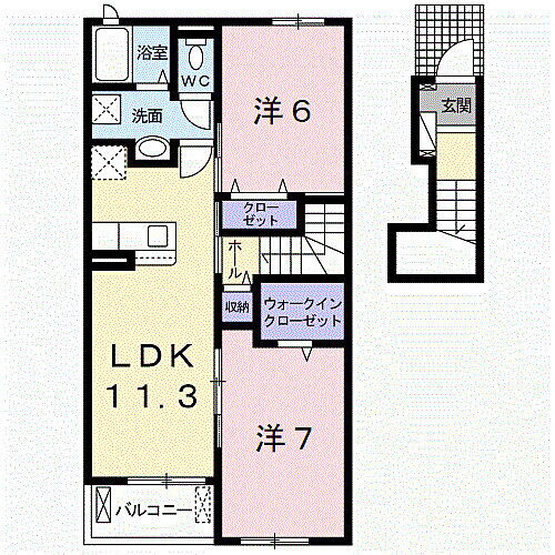 ヴェールＩＩ 2階 2LDK 賃貸物件詳細