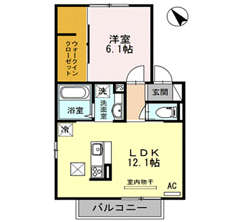 山口県下関市長府中尾町 長府駅 1LDK アパート 賃貸物件詳細