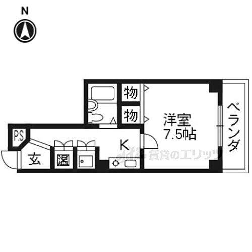 京都府京都市北区紫野宮東町 鞍馬口駅 1K マンション 賃貸物件詳細