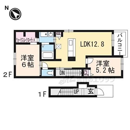 滋賀県東近江市五個荘石塚町 河辺の森駅 2LDK アパート 賃貸物件詳細