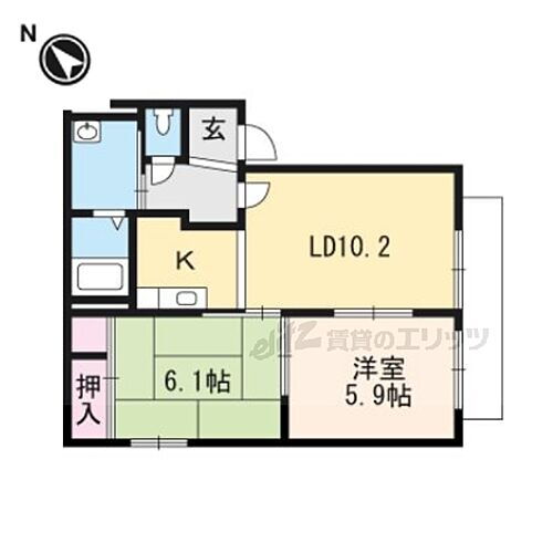 滋賀県近江八幡市鷹飼町北3丁目 近江八幡駅 2LDK アパート 賃貸物件詳細