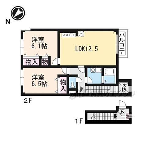 滋賀県栗東市下鈎 栗東駅 2LDK アパート 賃貸物件詳細