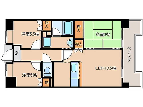 奈良県奈良市佐保台西町 平城山駅 3LDK マンション 賃貸物件詳細