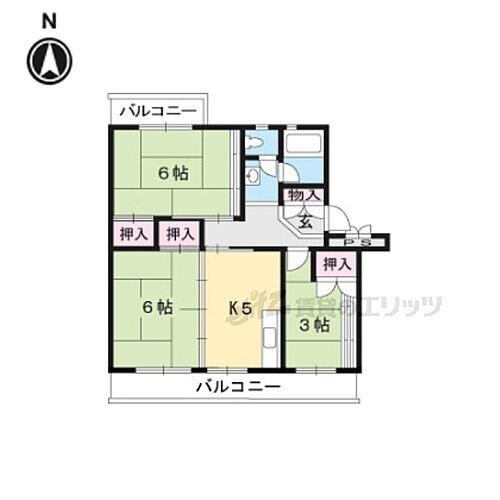 滋賀県大津市美空町 小野駅 3DK マンション 賃貸物件詳細