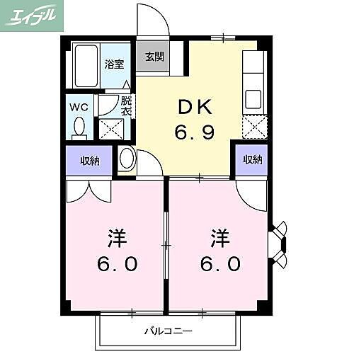 岡山県岡山市北区伊島町3丁目 備前三門駅 2DK アパート 賃貸物件詳細