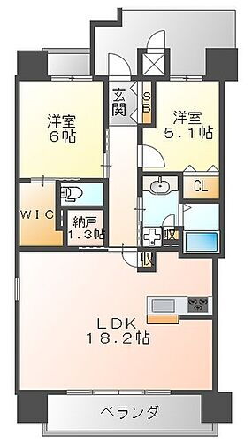 兵庫県尼崎市立花町1丁目 立花駅 2LDK マンション 賃貸物件詳細