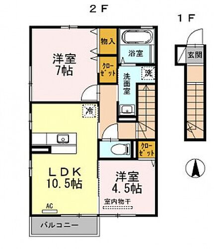 愛媛県松山市小坂4丁目20-18 いよ立花駅 2LDK アパート 賃貸物件詳細