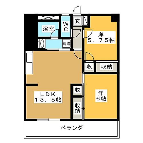 サカモトハイツ 4階 2LDK 賃貸物件詳細