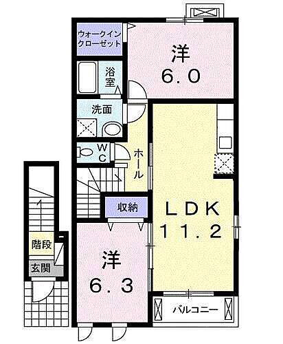 アドーラ木曽川　Ｖ 2階 2LDK 賃貸物件詳細