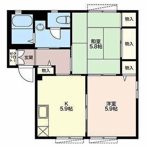 静岡県藤枝市前島3丁目 藤枝駅 2K アパート 賃貸物件詳細