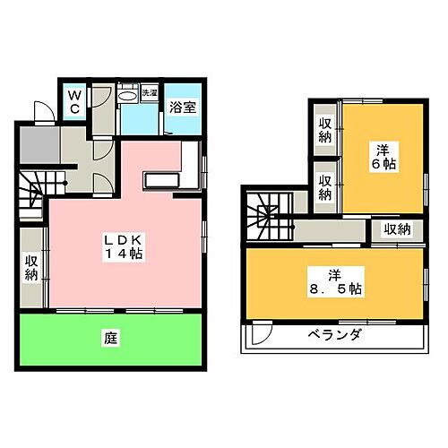 岐阜県各務原市川島緑町5丁目 2LDK 一戸建て 賃貸物件詳細