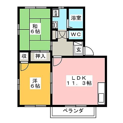 岐阜県可児市下恵土 新可児駅 2LDK アパート 賃貸物件詳細