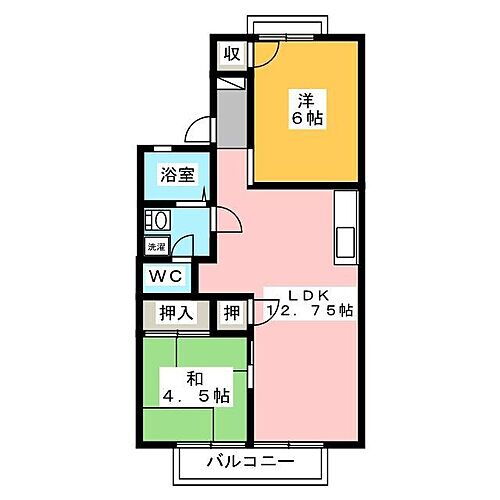 ＭＵヒルズ　Ｂ 2階 2LDK 賃貸物件詳細