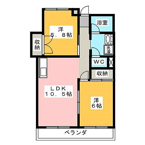 豊田ビル 4階 2LDK 賃貸物件詳細