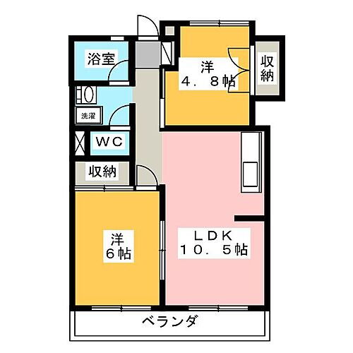 豊田ビル 5階 2LDK 賃貸物件詳細