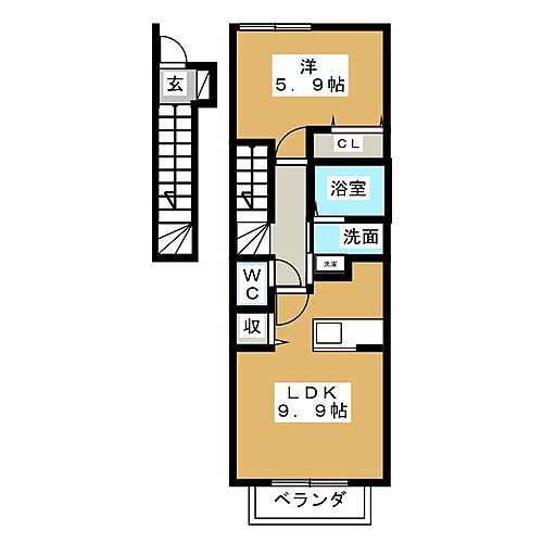 三重県亀山市布気町 1LDK アパート 賃貸物件詳細