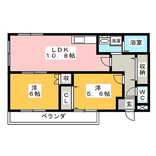クレベール 1階 2LDK 賃貸物件詳細