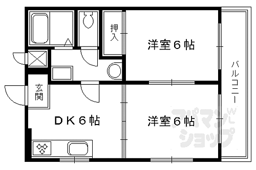 京都府京都市右京区梅津堤上町 西京極駅 2DK マンション 賃貸物件詳細