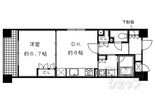 京都府京都市下京区西木屋町通松原上る2丁目天満町 京都河原町駅 1DK マンション 賃貸物件詳細