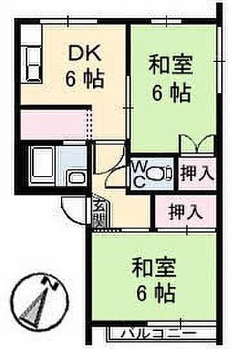 山口県下関市一の宮本町2丁目 新下関駅 2DK アパート 賃貸物件詳細