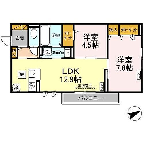 茨城県つくばみらい市小張字門才久保2783-1 みらい平駅 2LDK アパート 賃貸物件詳細
