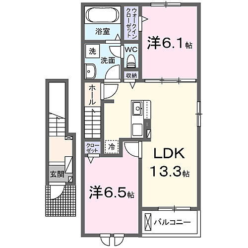 アルドール 2階 1LDK 賃貸物件詳細