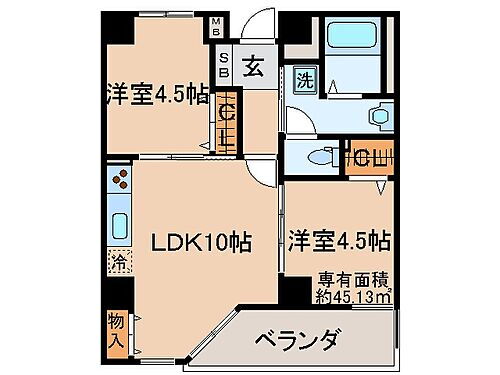 京都府京都市山科区東野中井ノ上町 東野駅 2LDK マンション 賃貸物件詳細