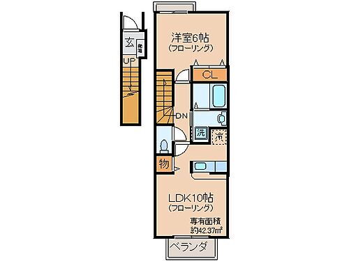 京都府城陽市富野北垣内 富野荘駅 1LDK アパート 賃貸物件詳細