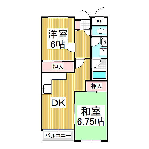 エクセルコーポ戸倉 4階 2DK 賃貸物件詳細