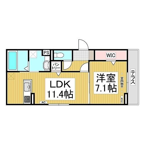長野県長野市中御所2丁目 長野駅 1LDK アパート 賃貸物件詳細