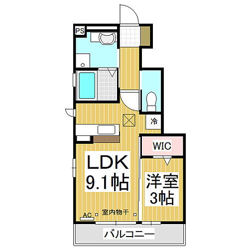 長野県長野市平林1丁目 長野駅 1LDK アパート 賃貸物件詳細