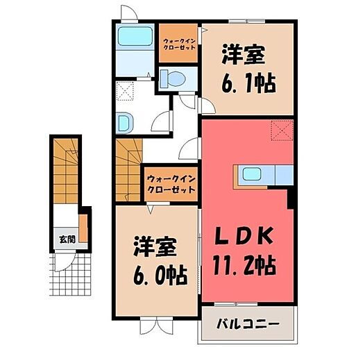 ＭＹ　Ｓｔａｒ　Ｓ 2階 2LDK 賃貸物件詳細