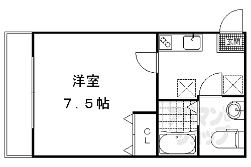 京都府京都市伏見区深草下川原町 くいな橋駅 1K マンション 賃貸物件詳細