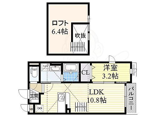 メゾン　グリシーヌ 2階 1LDK 賃貸物件詳細