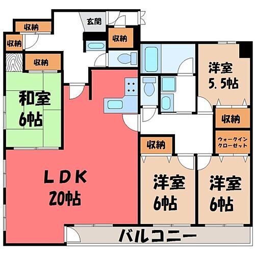 栃木県宇都宮市駅前通り2丁目 宇都宮駅 4LDK マンション 賃貸物件詳細