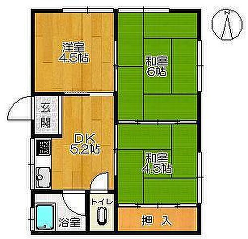 与賀町アパート 2階 3DK 賃貸物件詳細