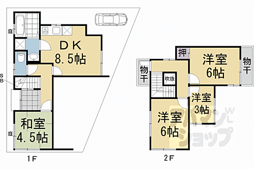 京都府京都市右京区宇多野御池町 賃貸アパート
