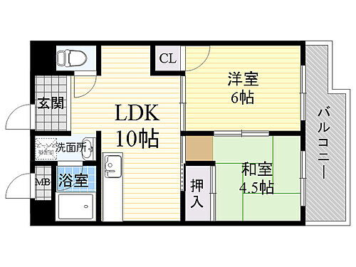 小松原マンション 5階 2LDK 賃貸物件詳細