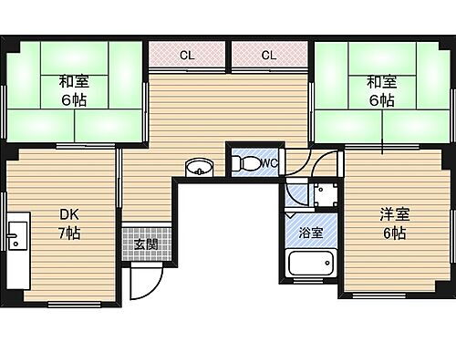 北大阪マンション 1階 3DK 賃貸物件詳細