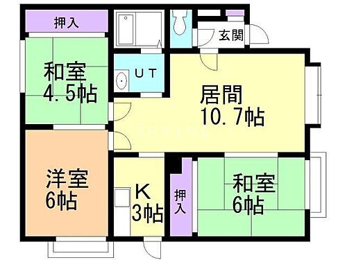 北海道札幌市北区百合が原7丁目2番16号 百合が原駅 3LDK アパート 賃貸物件詳細