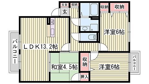 兵庫県たつの市龍野町中村 本竜野駅 3LDK アパート 賃貸物件詳細