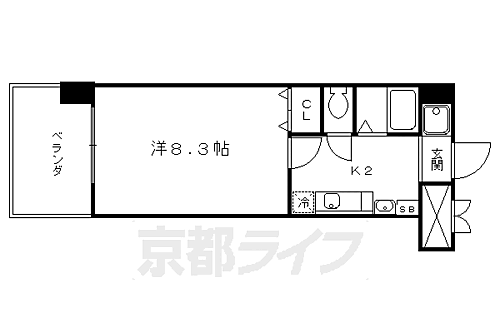 京都府京都市下京区骨屋町 四条駅 1K マンション 賃貸物件詳細