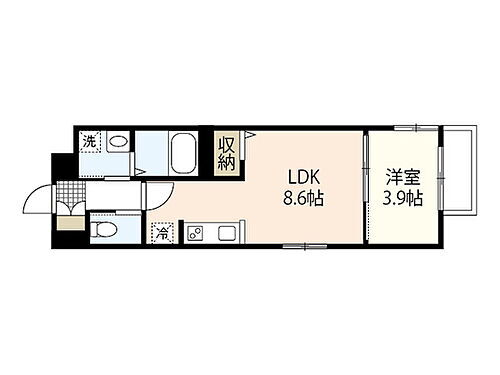 月光江波東四番館 3階 1LDK 賃貸物件詳細