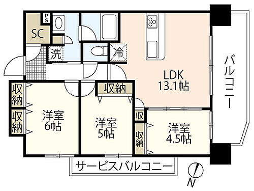 広島県広島市南区的場町２丁目 広島駅 3LDK マンション 賃貸物件詳細