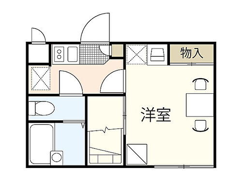 広島県広島市東区尾長東2丁目 広島駅 1K アパート 賃貸物件詳細