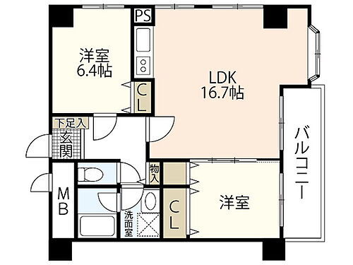 広島県広島市中区鉄砲町 広島駅 2LDK マンション 賃貸物件詳細