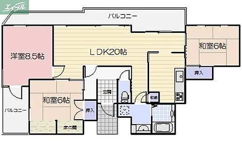 岡山県岡山市北区東古松3丁目 大元駅 3LDK マンション 賃貸物件詳細